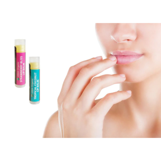 Sky Organics Beeswax Lip Balms Vanilla, Cherry Bomb, Eucalyptus, Coconut, Strawberry and Citrus 6 Pack