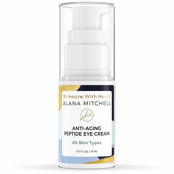 Anti Aging Eye Cream For Dark Circles & Under Eye Bags By Alana Mitchell Skin Care The Best Natural Firming Peptide Eye Cream For Wrinkles & Puffiness .5oz