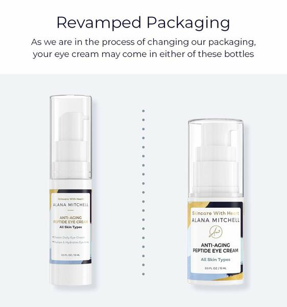 Anti Aging Eye Cream For Dark Circles & Under Eye Bags By Alana Mitchell Skin Care The Best Natural Firming Peptide Eye Cream For Wrinkles & Puffiness .5oz
