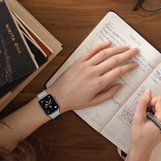 Stainless Magnet Strap Metal Mesh Wristband Apple Watch 38 mm 40mm 42 mm 44mm Series 6/SE/5/4/3/2/1