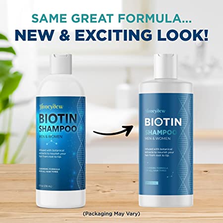 Biotin Shampoo for Men and Women Infused with Biotin, Provitamin B5 & 11 Nutrient Rich Botanicals, 8 fl.oz / 236ml