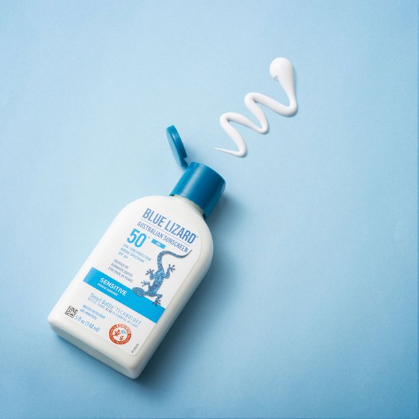 Blue Lizard Mineral Sensitive Skin SPF 50+ Sunscreen Lotion, 5 oz