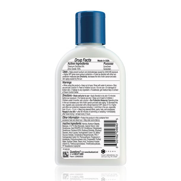 Blue Lizard Mineral Sensitive Skin SPF 50+ Sunscreen Lotion, 5 oz