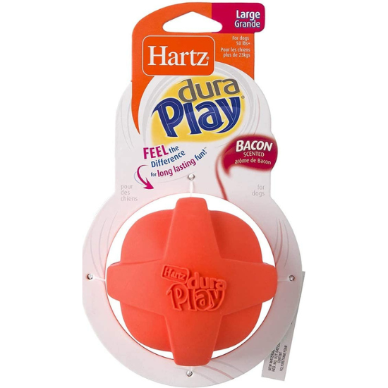 Hartz Dura Play Bacon Scented Large Balls, 3 Counts (COLORS MAY VARY)