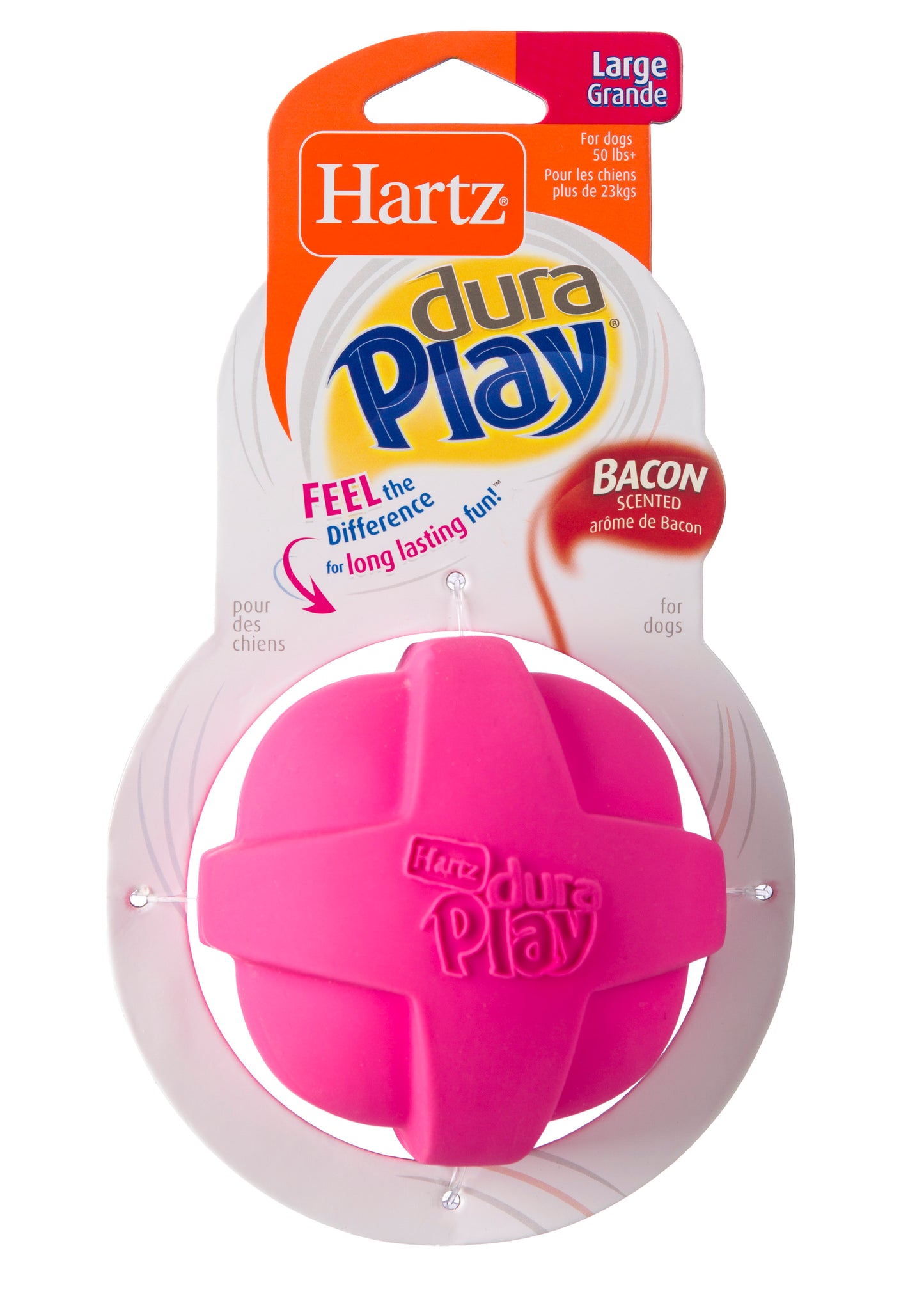 Hartz Dura Play Bacon Scented Large Balls, 3 Counts (COLORS MAY VARY)