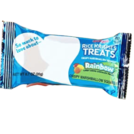 Kellogg's Rice Krispies Treats, Crispy Marshmallow Squares Rainbow Candy Coated Chocolate , 20g SOLD PER PIECE
