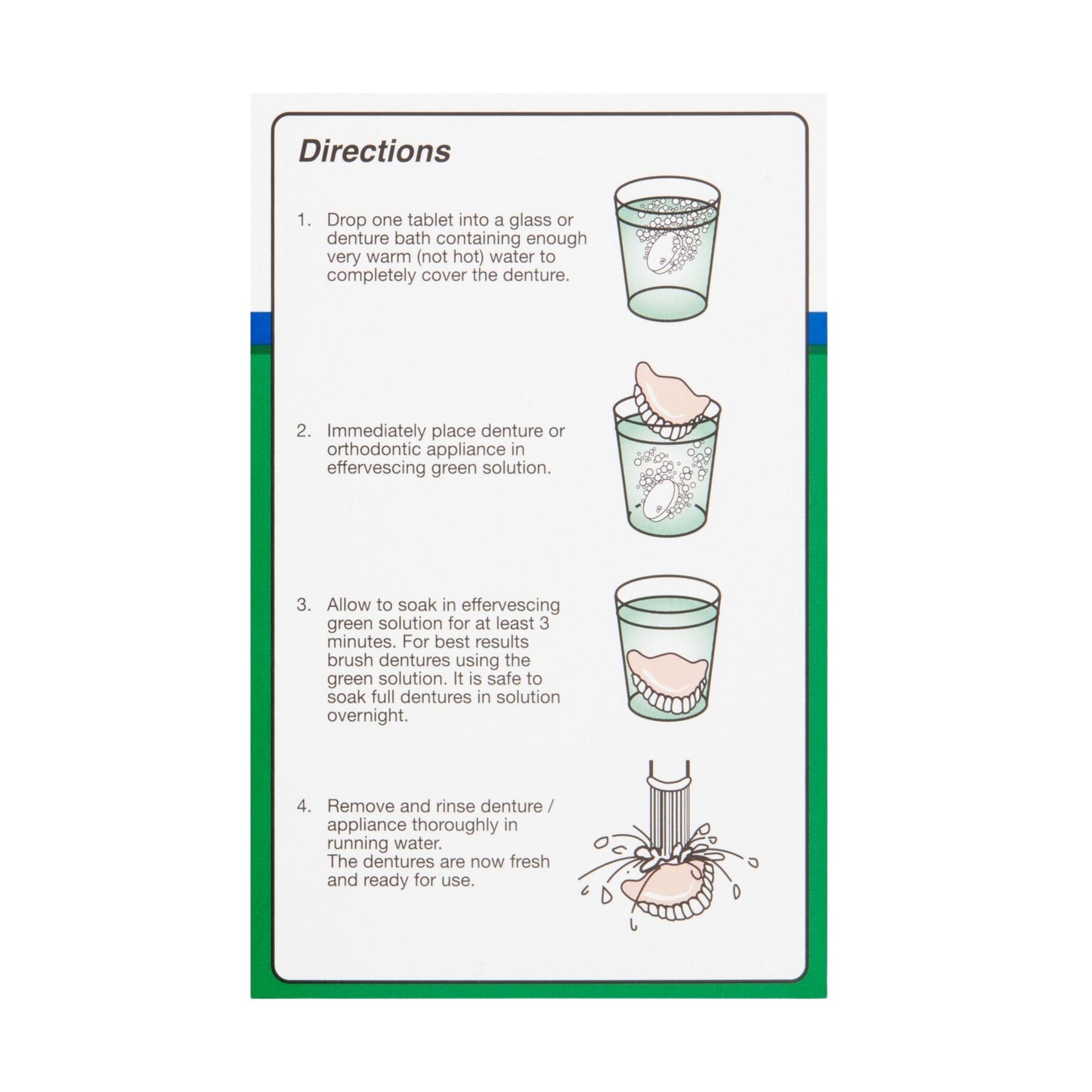 Equate Antibacterial Denture Cleanser Mint Fresh Removes Stains & Plaque Fast120 Tablets (1) One Box