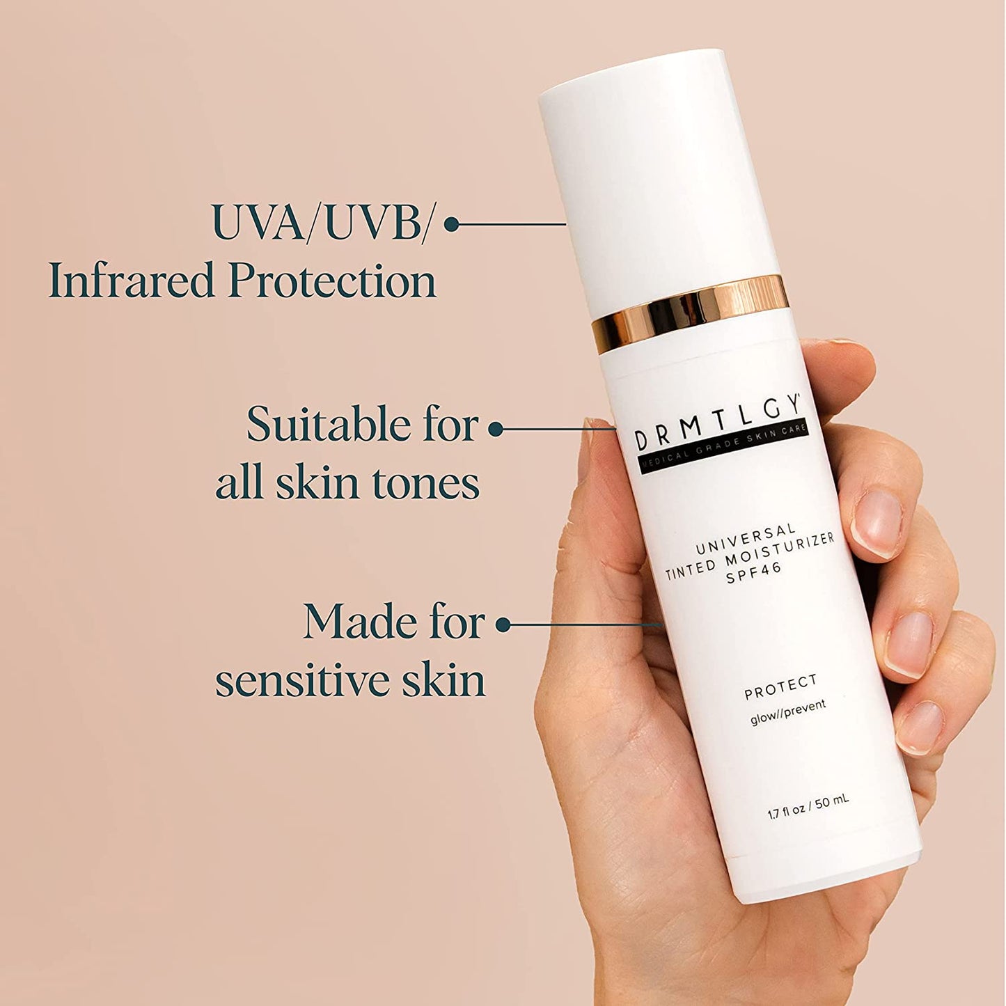 DRMTLGY Medical Grade Skin Care Universal Tinted Moisturizer SPF 46 50 mL, 1 Bottle