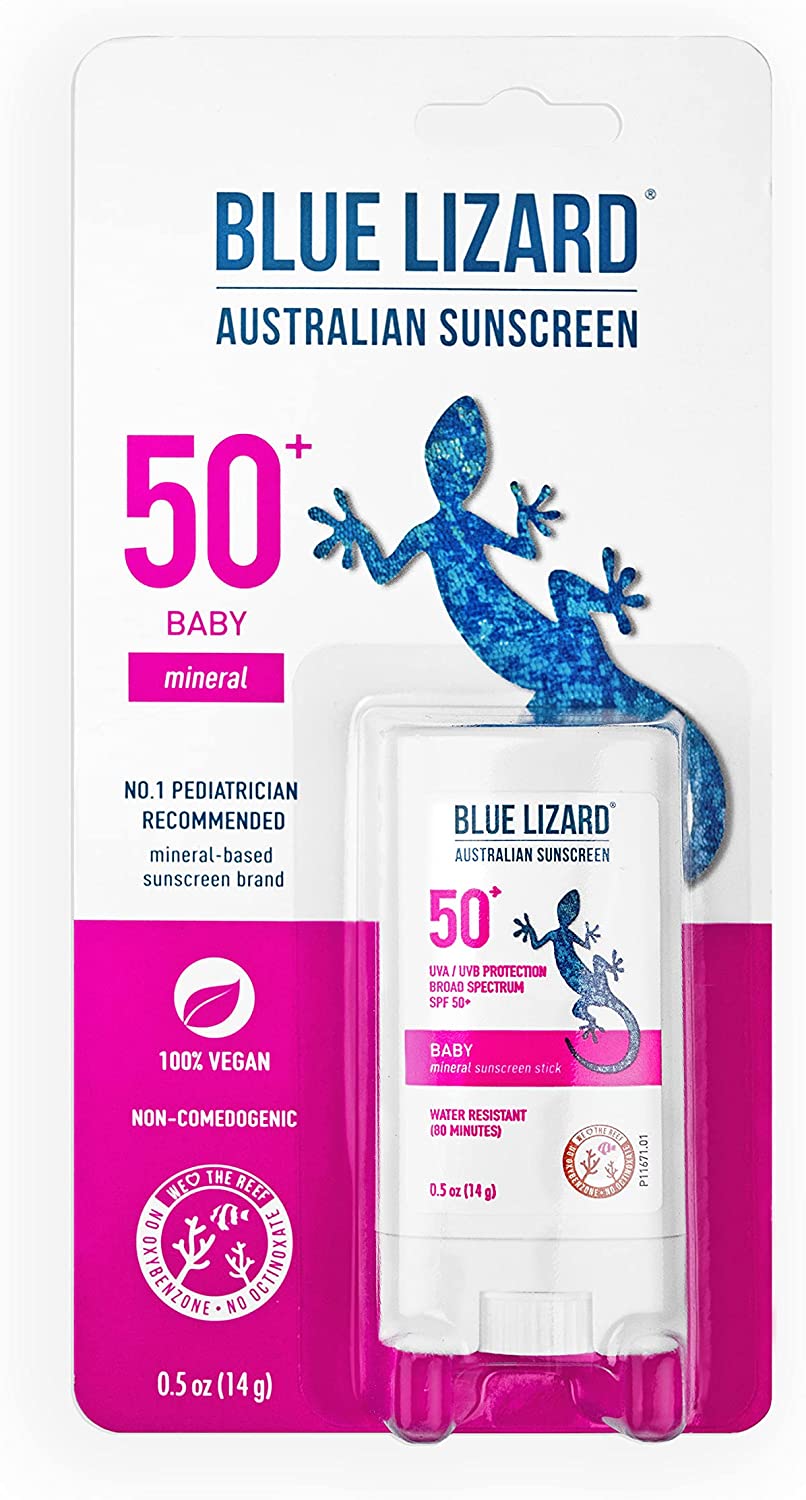 Blue Lizard Australian Baby Mineral Sunscreen 50+ 14 g, 1 Stick
