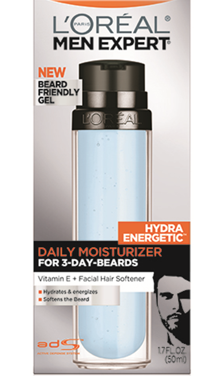 L'Oreal Paris Men Expert Hydra Energetic Daily Moisturizer for 3-Day-Beards 50 mL, 1 Count
