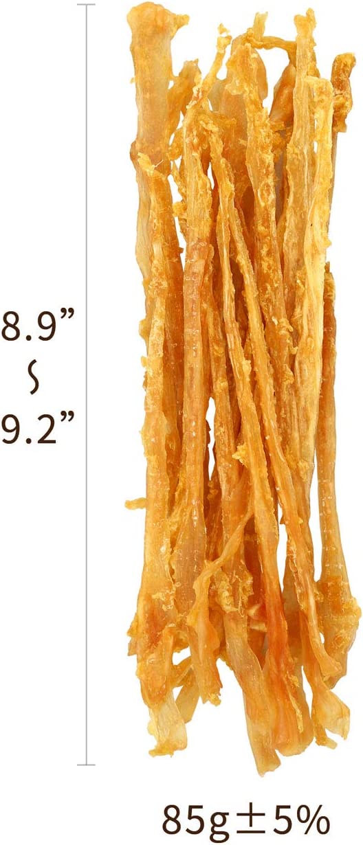 AFreschi Natural Turkey Tendon Strip Dog Treats Long Lasting Chews & Easily Digestible 85 g