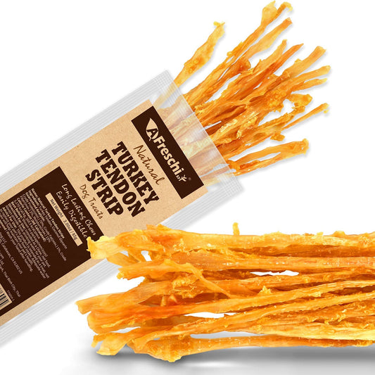 AFreschi Natural Turkey Tendon Strip Dog Treats Long Lasting Chews & Easily Digestible 85 g