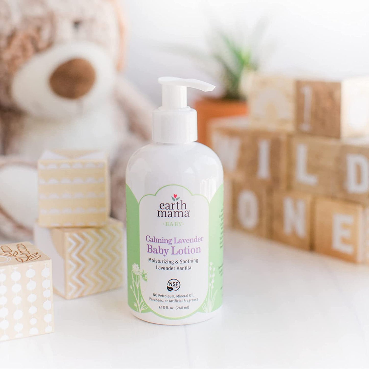 Earth Mama Calming  Lavender Baby Lotion Lavender Vanilla 240 mL PACKAGING MAY VARY