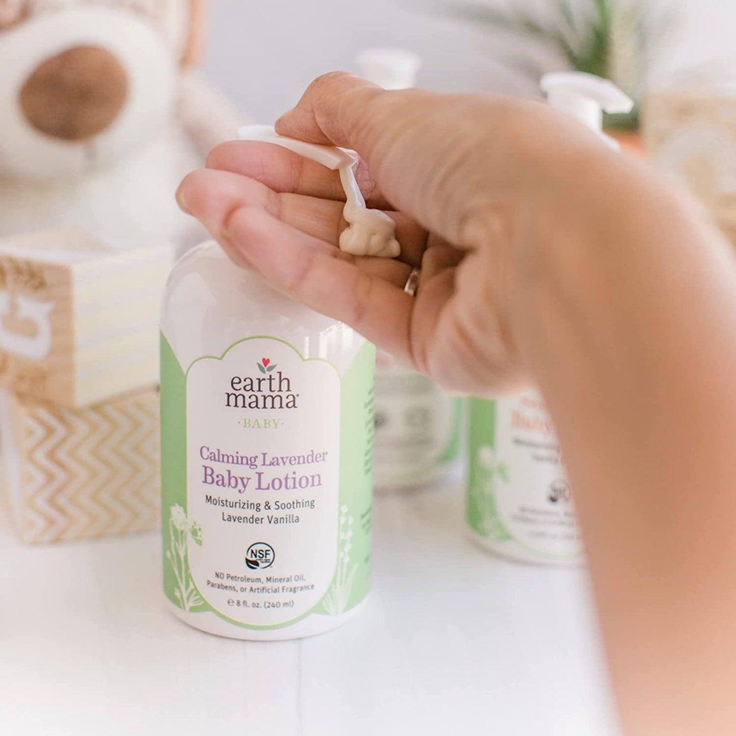 Earth Mama Calming  Lavender Baby Lotion Lavender Vanilla 240 mL PACKAGING MAY VARY