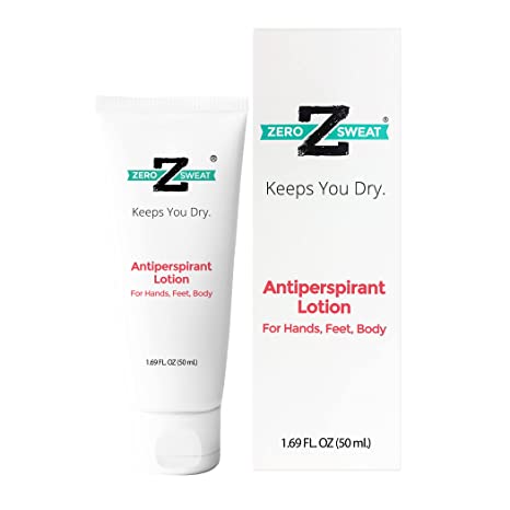 EXP 09/2025 ZeroSweat Antiperspirant 20% Deodorant Lotion | Clinical Strength Hyperhidrosis Treatment - Reduces Face and Body Sweating