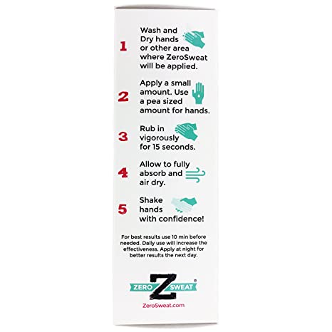EXP 09/2025 ZeroSweat Antiperspirant 20% Deodorant Lotion | Clinical Strength Hyperhidrosis Treatment - Reduces Face and Body Sweating