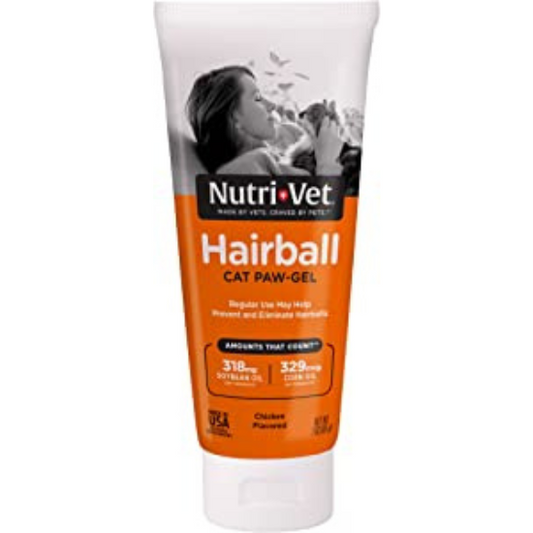 Nutri-Vet Nutrivet Feline Paw Gel, 3 oz Hairball (Chicken)