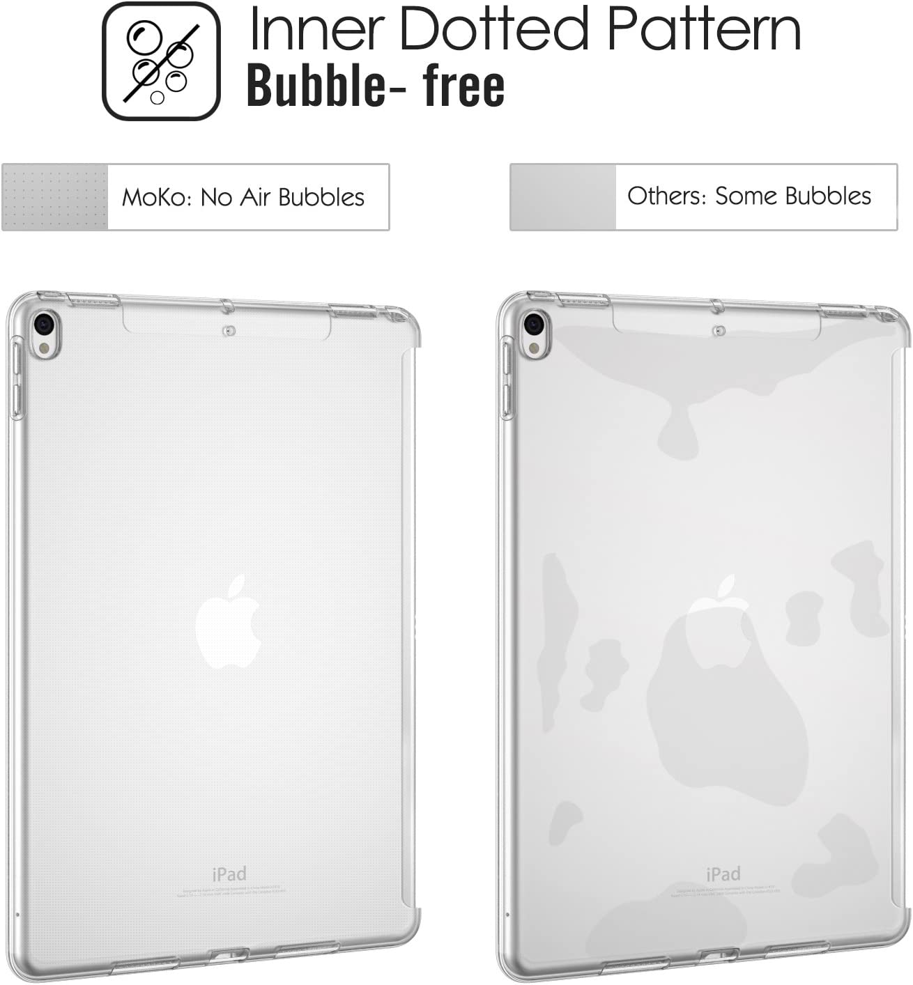 ATiC Case Fit New iPad Air 3rd Generation 10.5" 2019/iPad Pro 10.5 2017 Premium Soft Transparent TPU Rubber Back Cover Skin Flexible Bumper Crystal Clear Compatible With Official Smart Keyboard