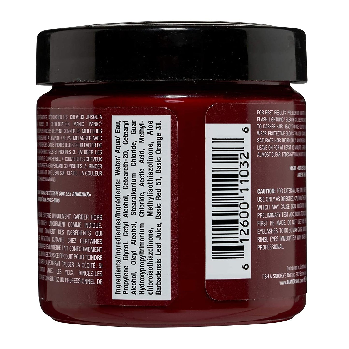 Manic Panic Semi-Permanent Hair Color Cream 4oz (Vampire's Red)