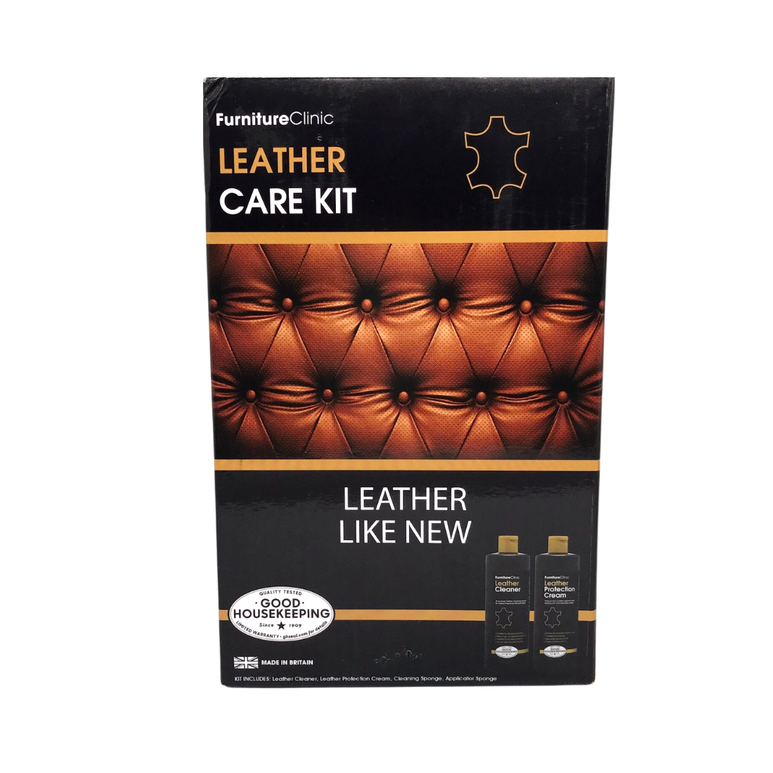 Furniture Clinic Leather Care Kit To Clean Condition & Protect All Items Of Leather Pack Of 2 1 Box