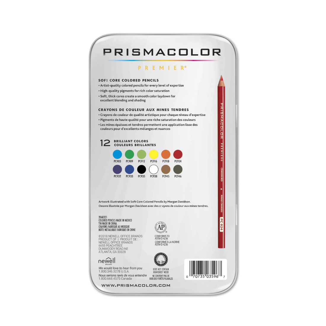 Prismacolor Premier Colored Pencils Soft Core 12 Count
