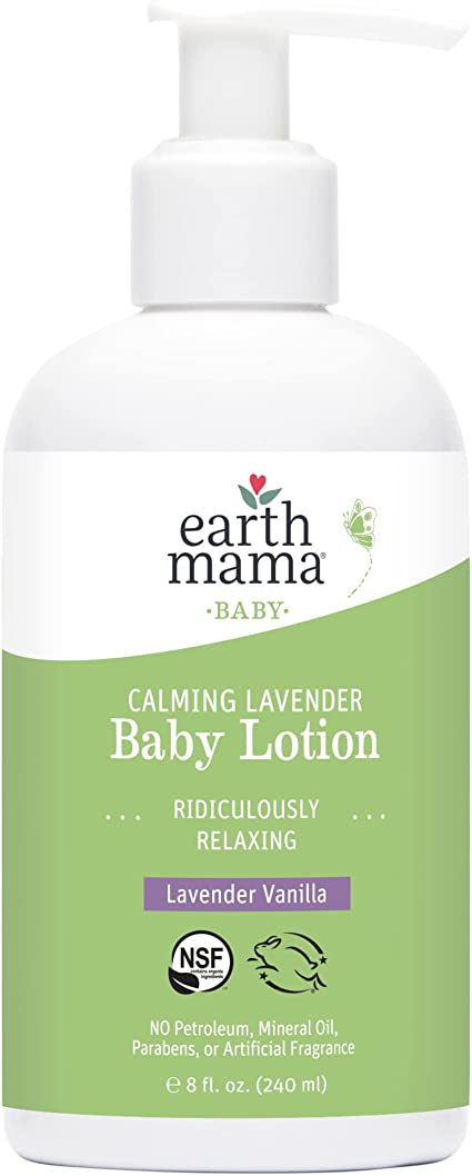 Earth Mama Calming  Lavender Baby Lotion Lavender Vanilla 240 mL PACKAGING MAY VARY