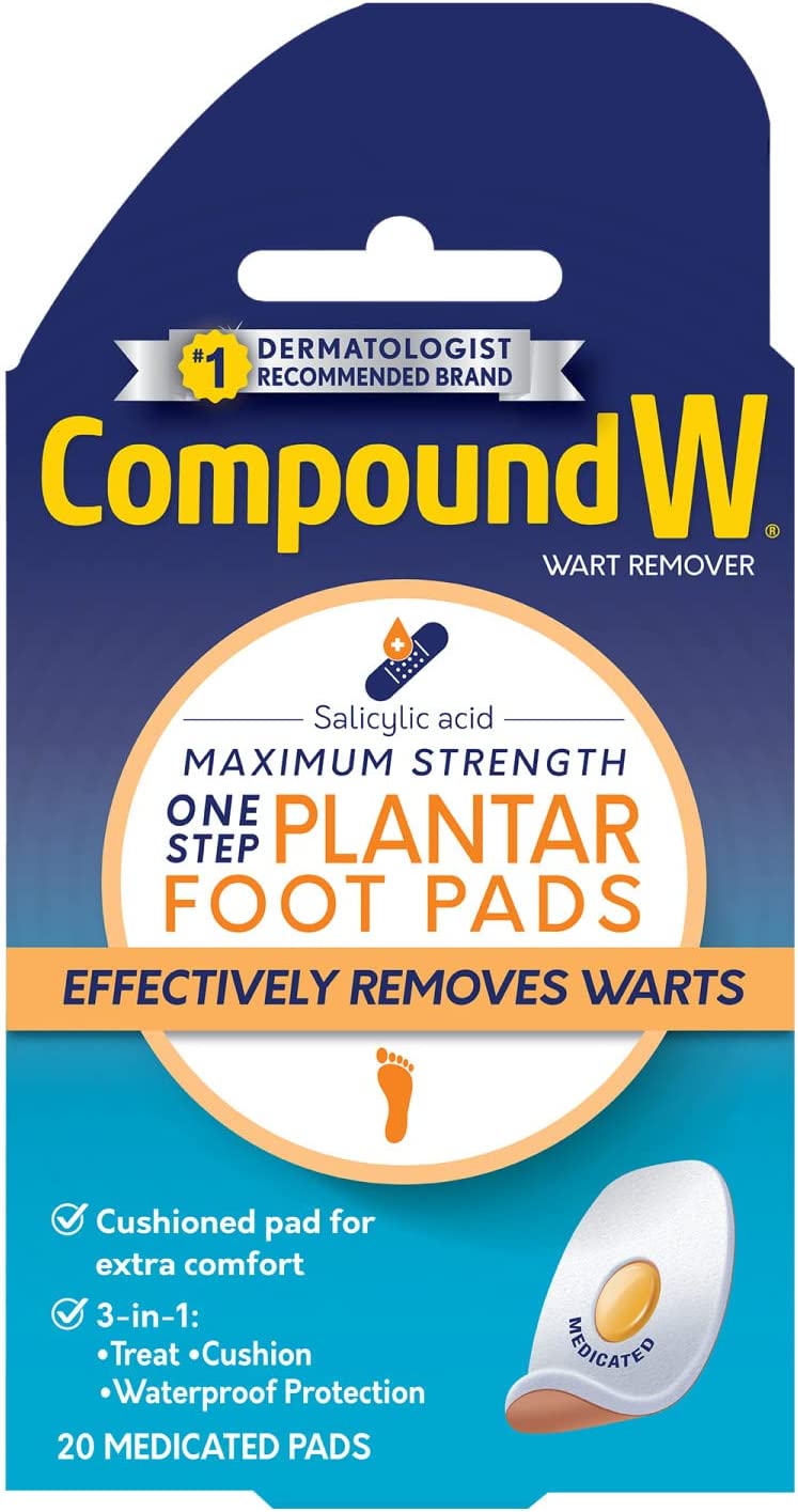 Compound W Maximum Strength One Step Plantar Foot Pads, 20 Count PACKAGING MAY VARY