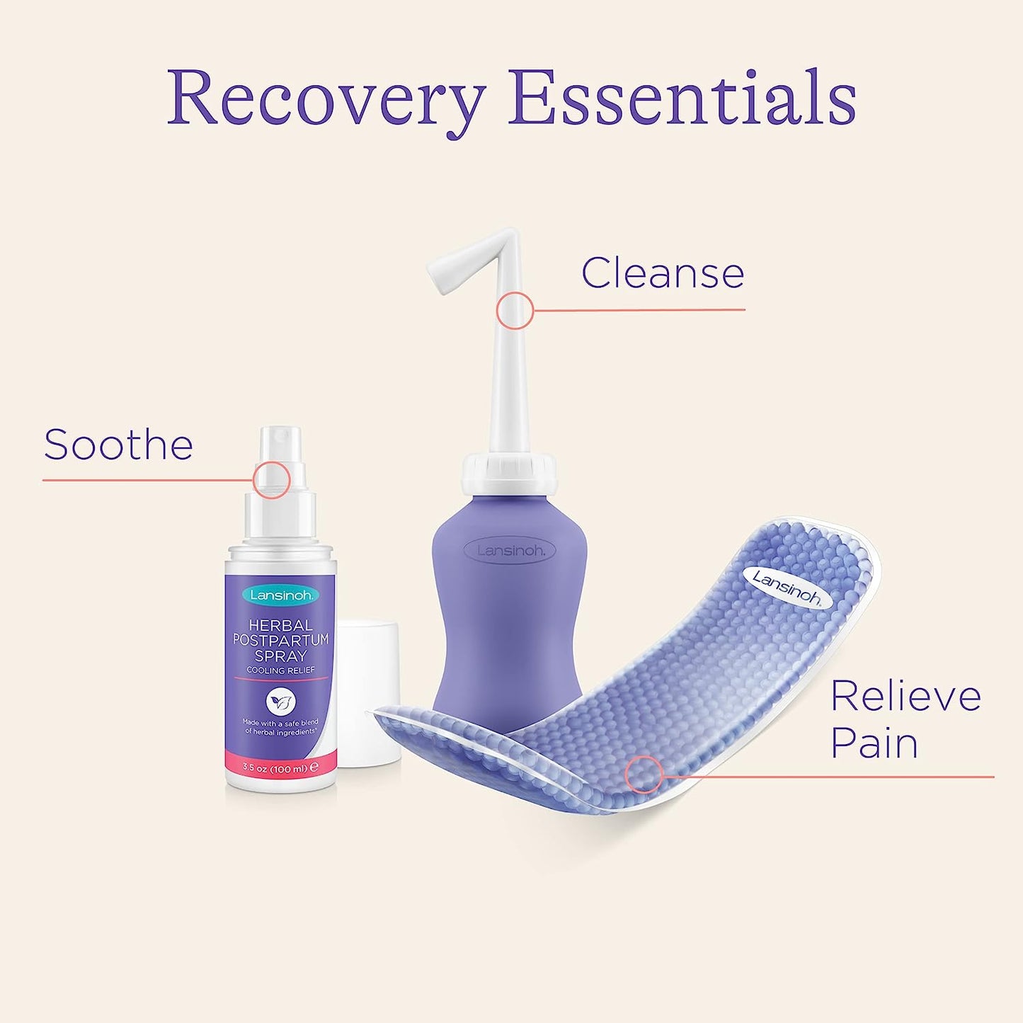 Lansinoh Postpartum Recovery Essentials Care Bundle