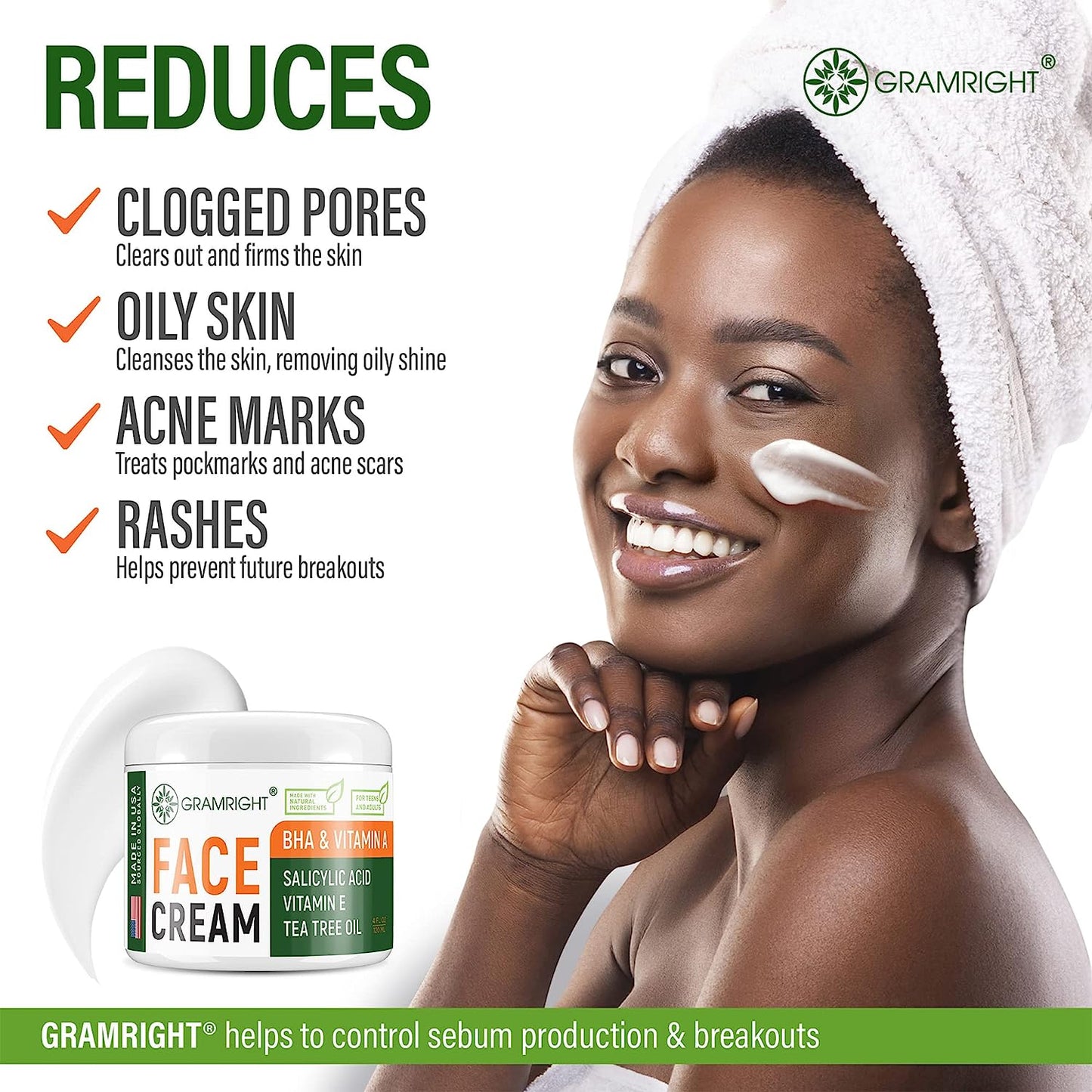 Gramright Acne Treatment Face Cream 4 fl.oz
