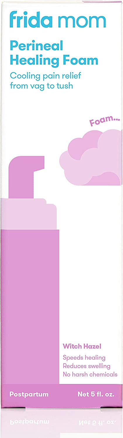 F ri d a Baby Mom Perineal Medicated Witch Hazel Healing Foam for Postpartum Care, White, 5 Fl Oz