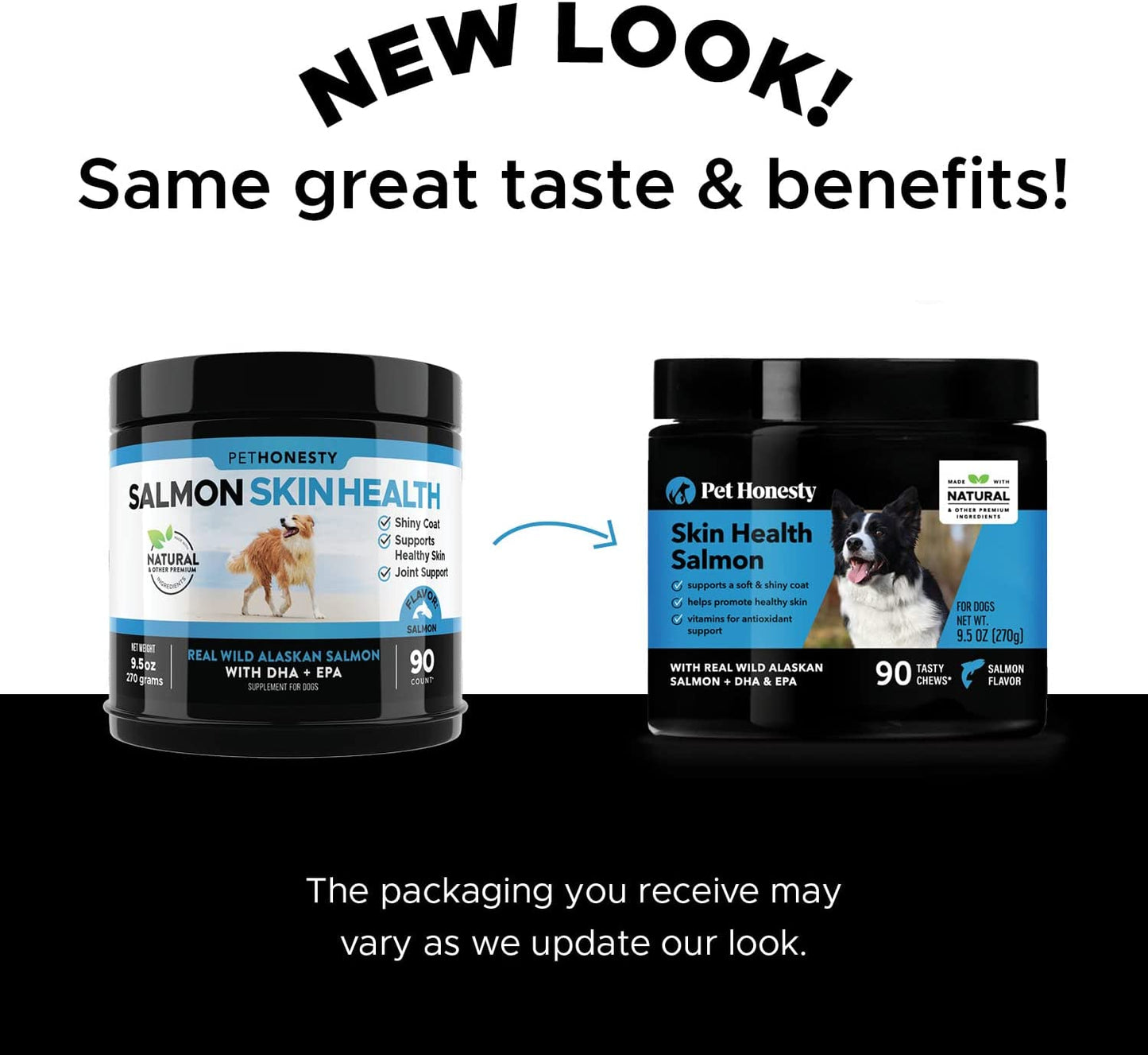 Pet Honesty Salmon Skin Health - Omega 3 Fish Oil For Dogs, Natural Salmon Oil For Dogs Chews for Healthy Skin & Coat, May Reduce Normal Shedding for Sensitive Skin, Dog Fish Oil Supplements - (90 Ct)