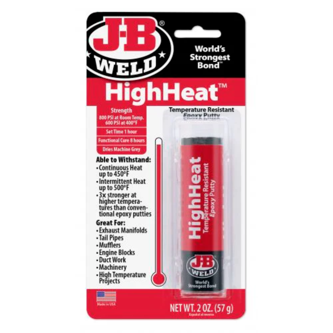 JB Weld HighHeat Temperature Resistant Epoxy Putty, 2 oz. / 57g (8297)