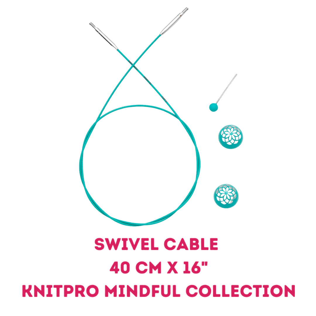 KnitPro The Mindful Collection Swivel Cable For Interchangeable Tips 40 cm x 16" (36601)