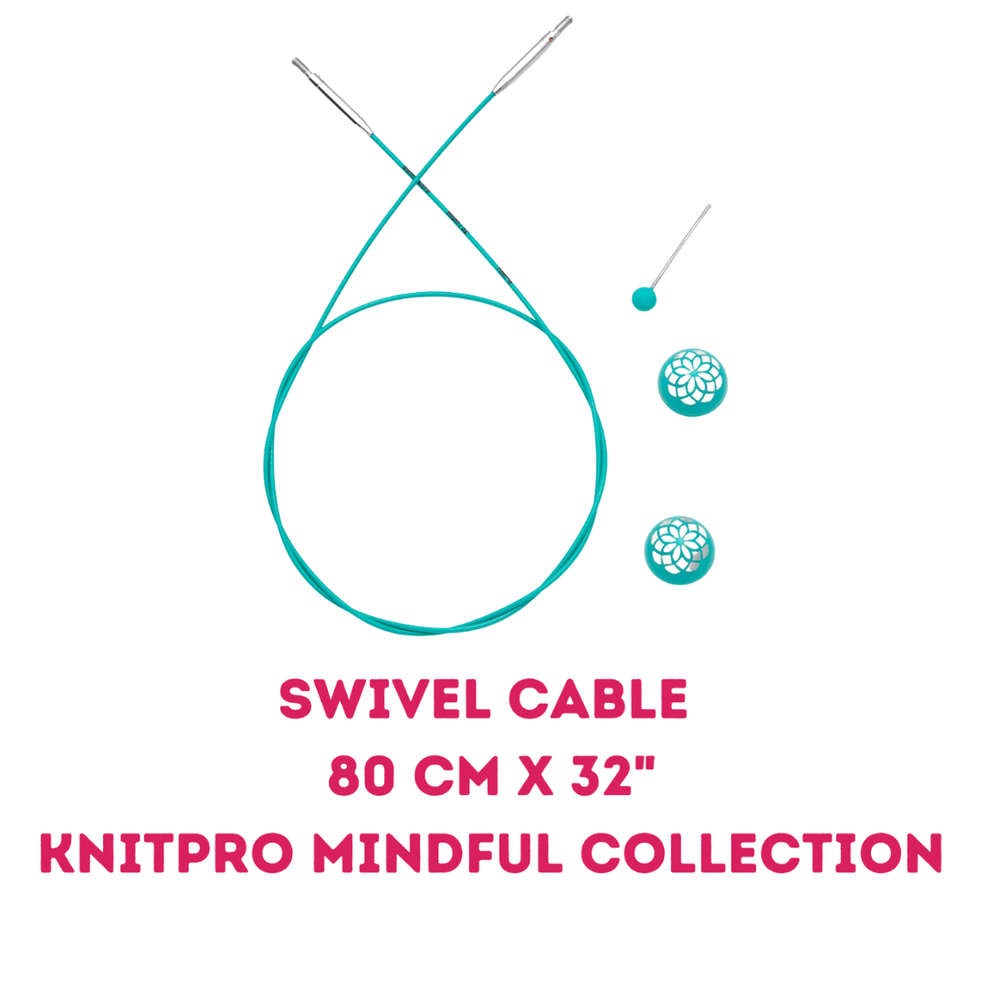 KnitPro The Mindful Collection Swivel Cable For Interchangeable Tips 80 cm x 32" (36604)