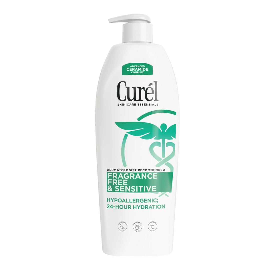 Curel Fragrance Free Comforting Lotion, for Dry, Sensitive Skin (20 oz) Packaging May Vary