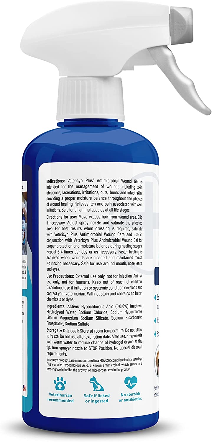 Vetericyn Antimicrobial Hydrogel Protect Skin To Help Healing Of Wounds For Pets - 473ml