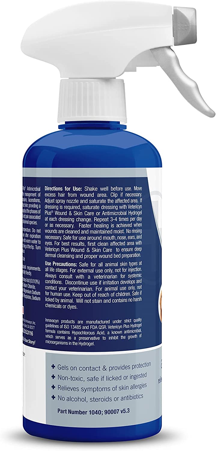 Vetericyn Antimicrobial Hydrogel Protect Skin To Help Healing Of Wounds For Pets - 473ml