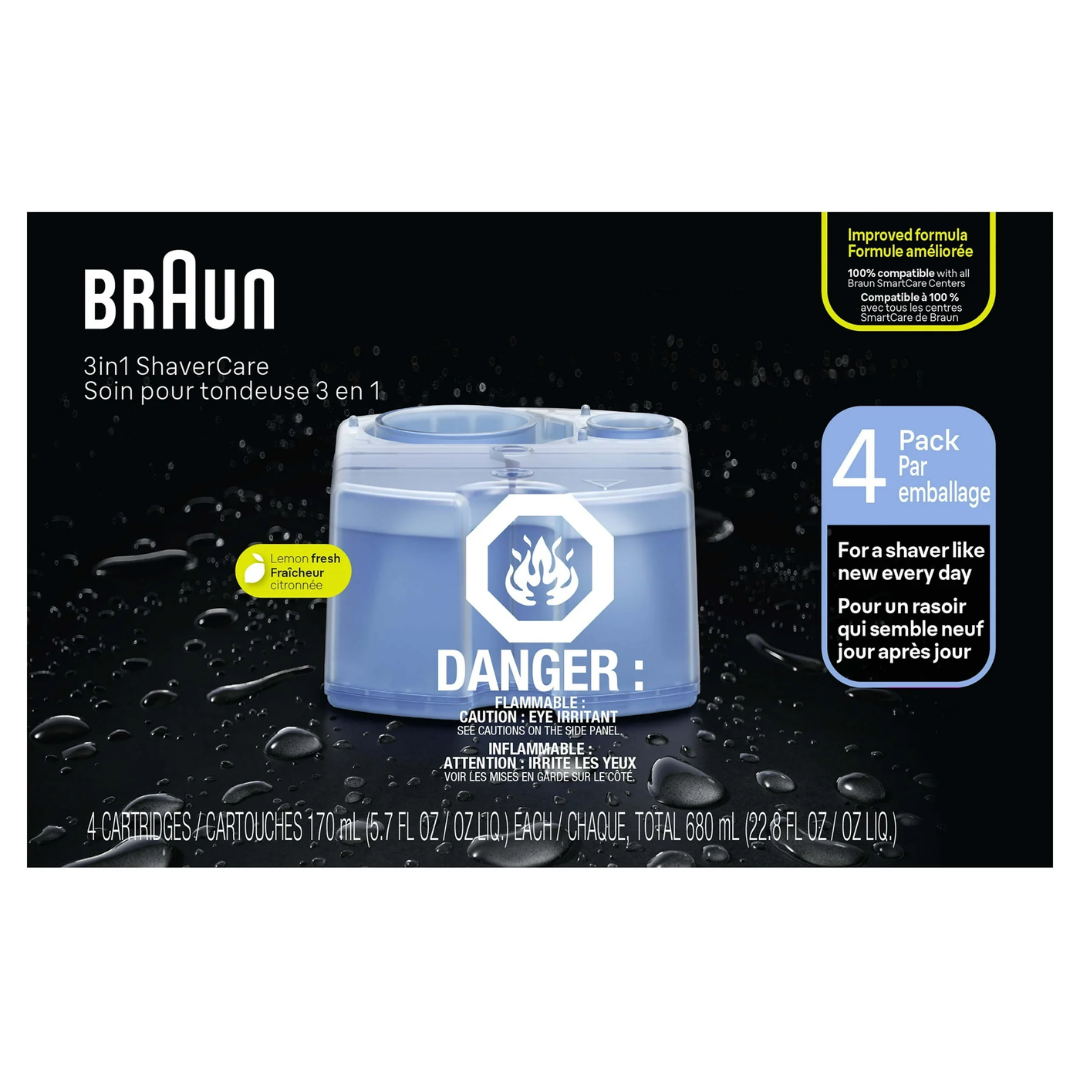 Braun Clean & Renew Refill Cartridges CCR, 4 Count (Packaging May Vary)