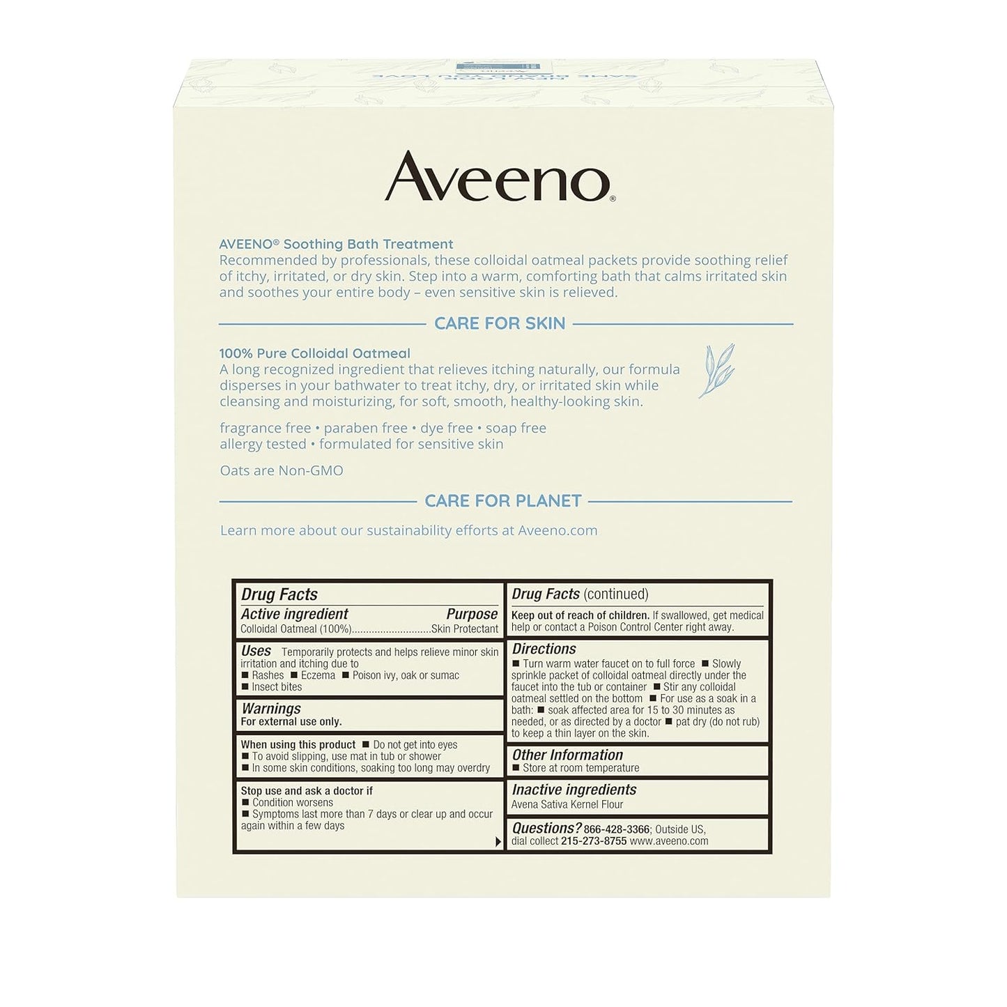 Aveeno Active Naturals Soothing Bath Treatment for Itchy Irritated Skin