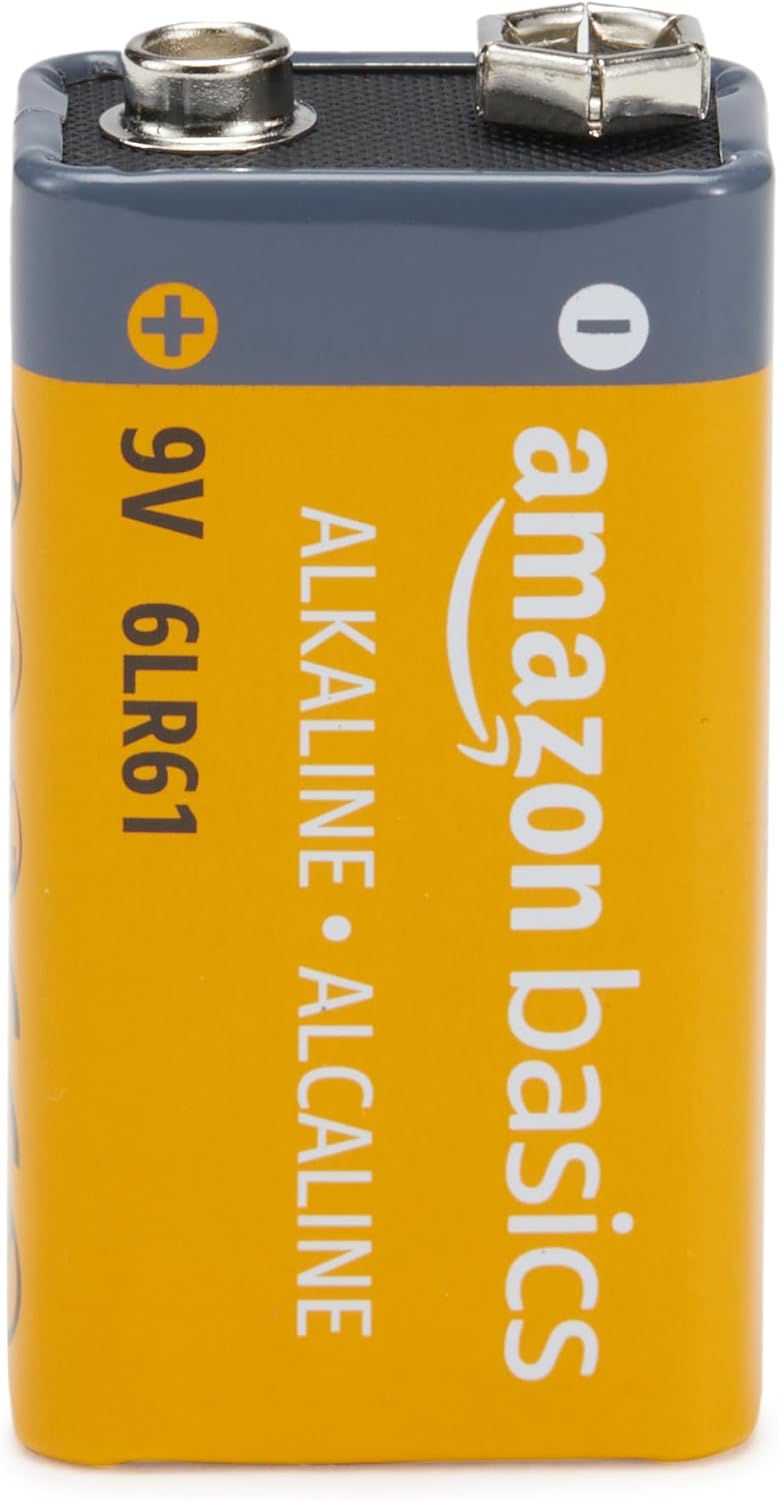 AmazonBasics 9 Volt Everyday Alkaline Batteries (8-Pack)