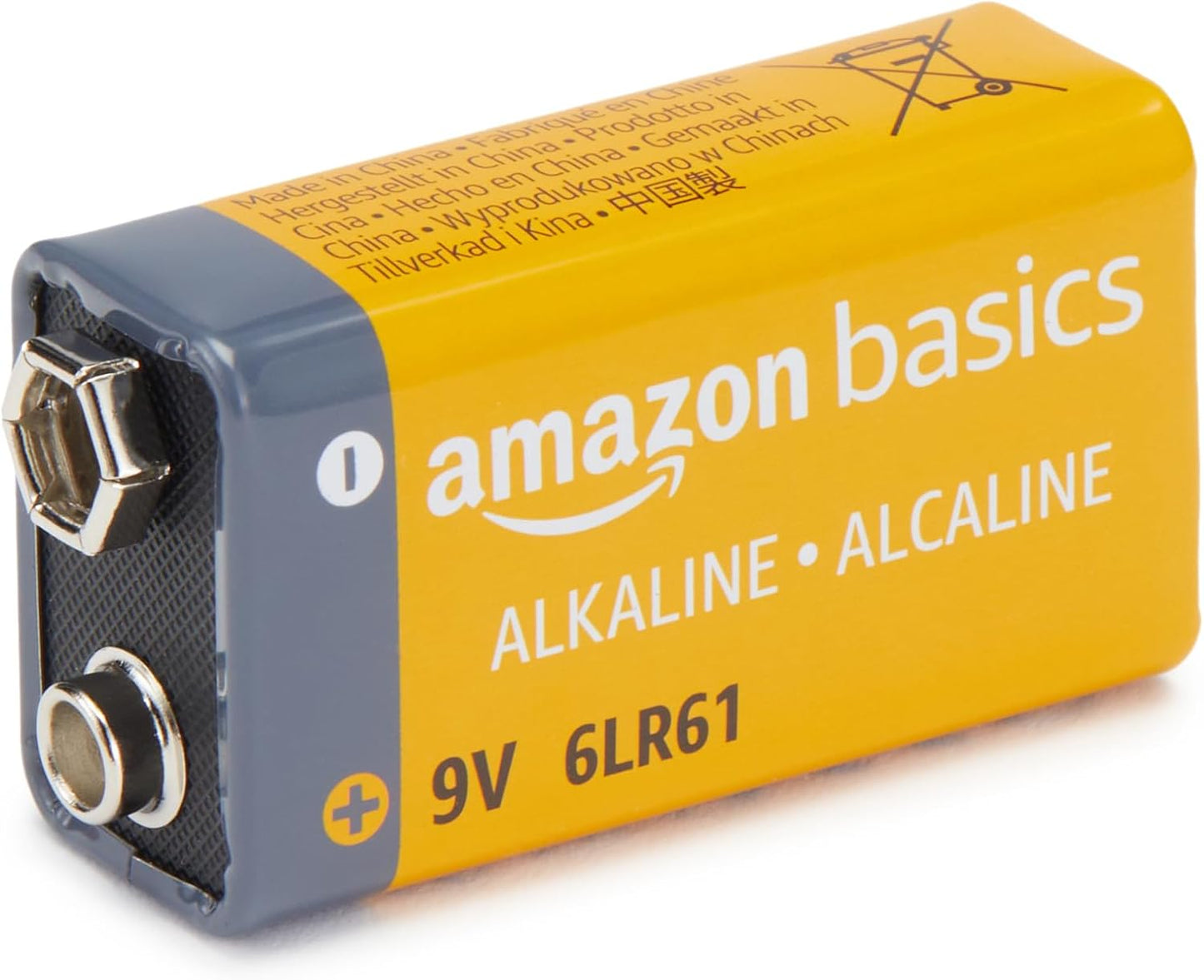 AmazonBasics 9 Volt Everyday Alkaline Batteries (8-Pack)