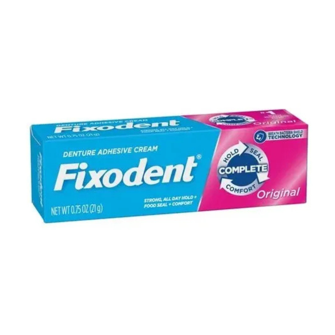 Fixodent Complete Original Denture Adhesive Cream 0.75 Oz (Pack of 4)