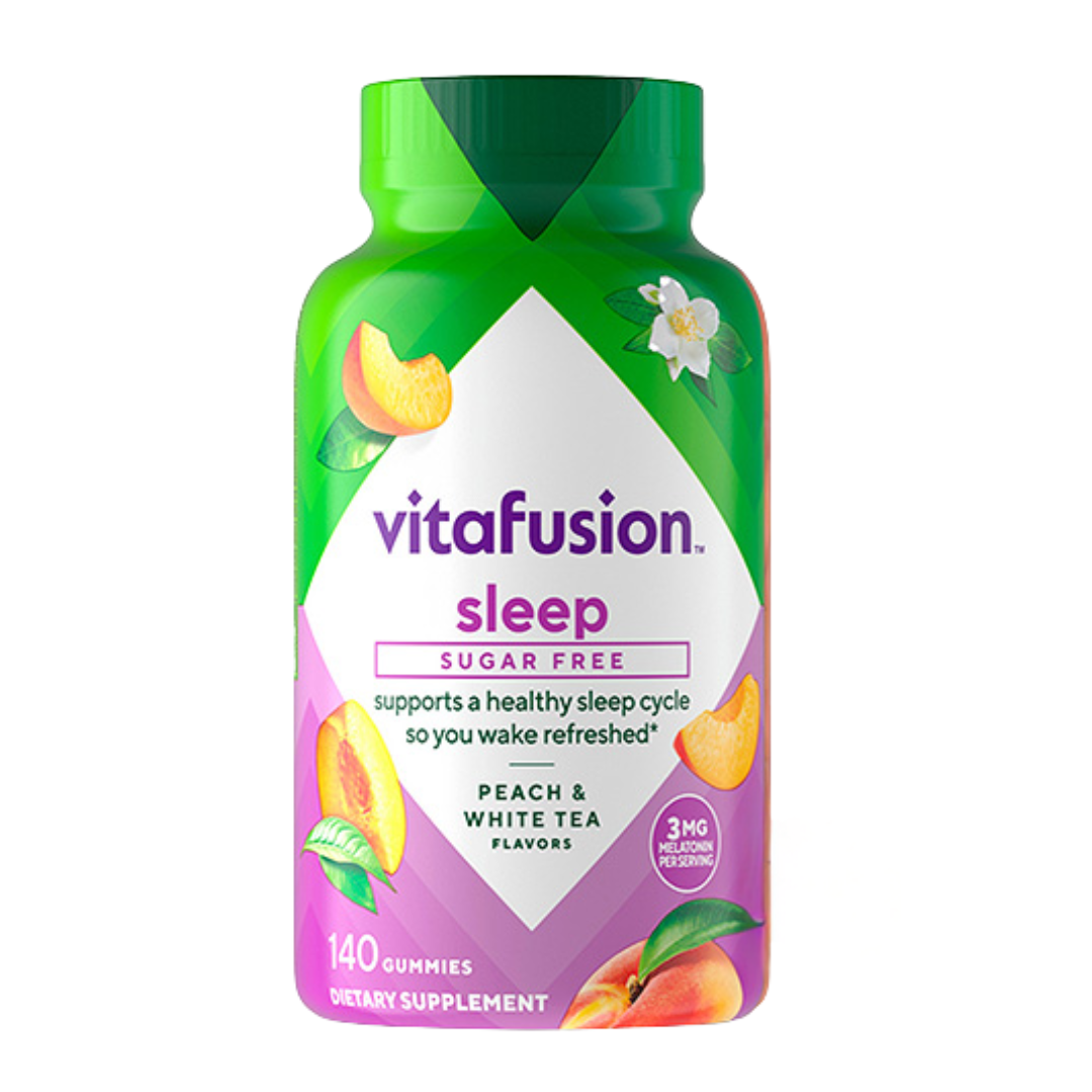 Vitafusion Melatonin Sleep Support Natural White Tea & Peach Flavor (140 Gummies)