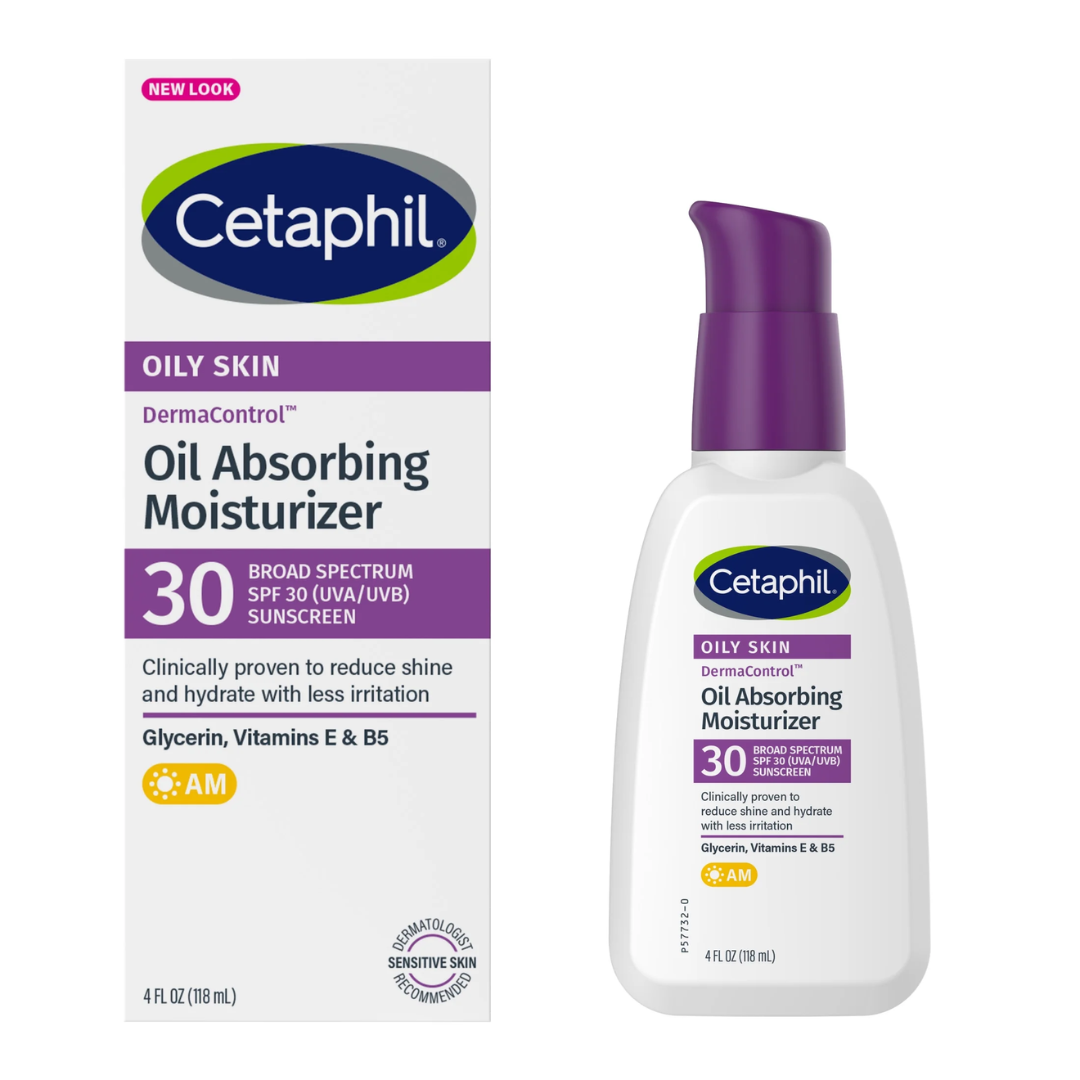 Cetaphil PRO Derma Control Oily Skin Absorbing Moisturizer with Suncreen SPF 30, 4 fl.oz / 118ml (PACKAGING MAY VARY)