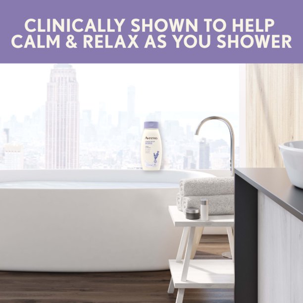 Aveeno Active Naturals Stress Relief Body Wash with Lavender Chamomile + Ylang-Ylang 12 oz