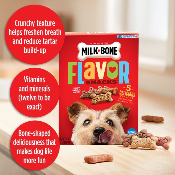 Milk Bone Flavor Snacks For Dogs All Sizes Crunch Variety Pack Small 8 Lbs