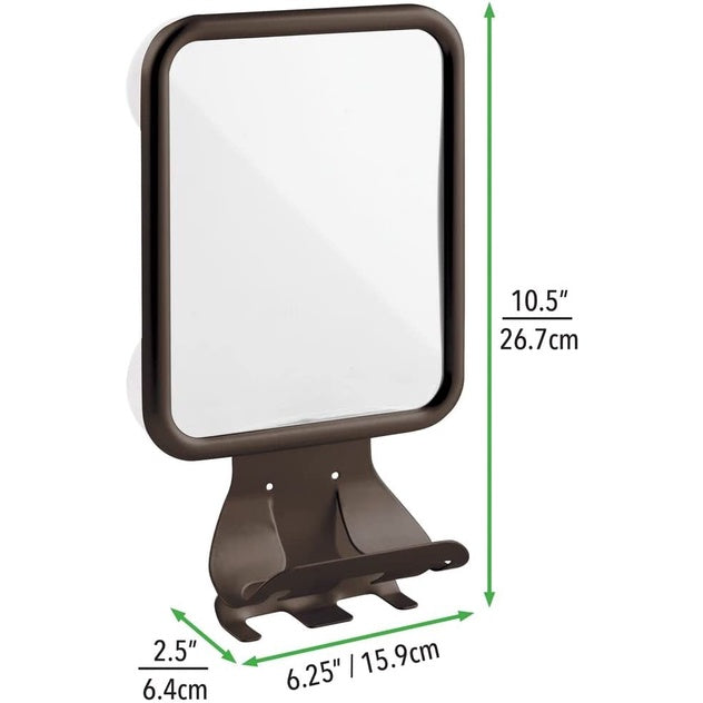Mdesign Suction Mirror Center - Bronze Mirror For Bathroom