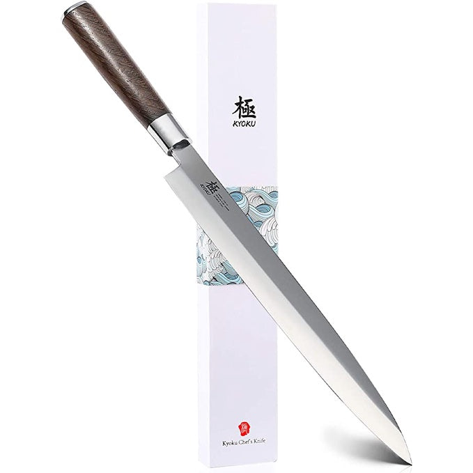 Kyoku Samurai Series Yanagiba Knife Japanese Sushi Sashimi Knives Superior Japanese Steel Wenge Woo