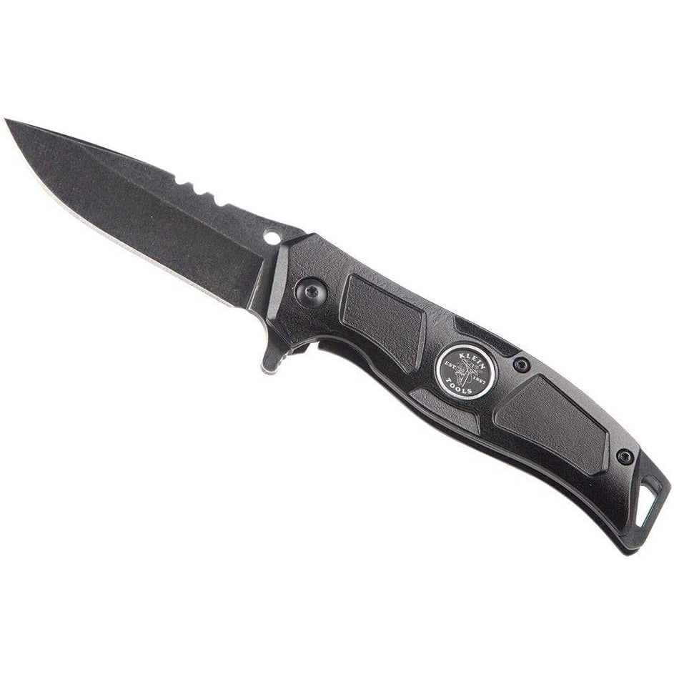 Klein Tools Electrician's Knife Stripping Notches and Wire Loop Hole 44228