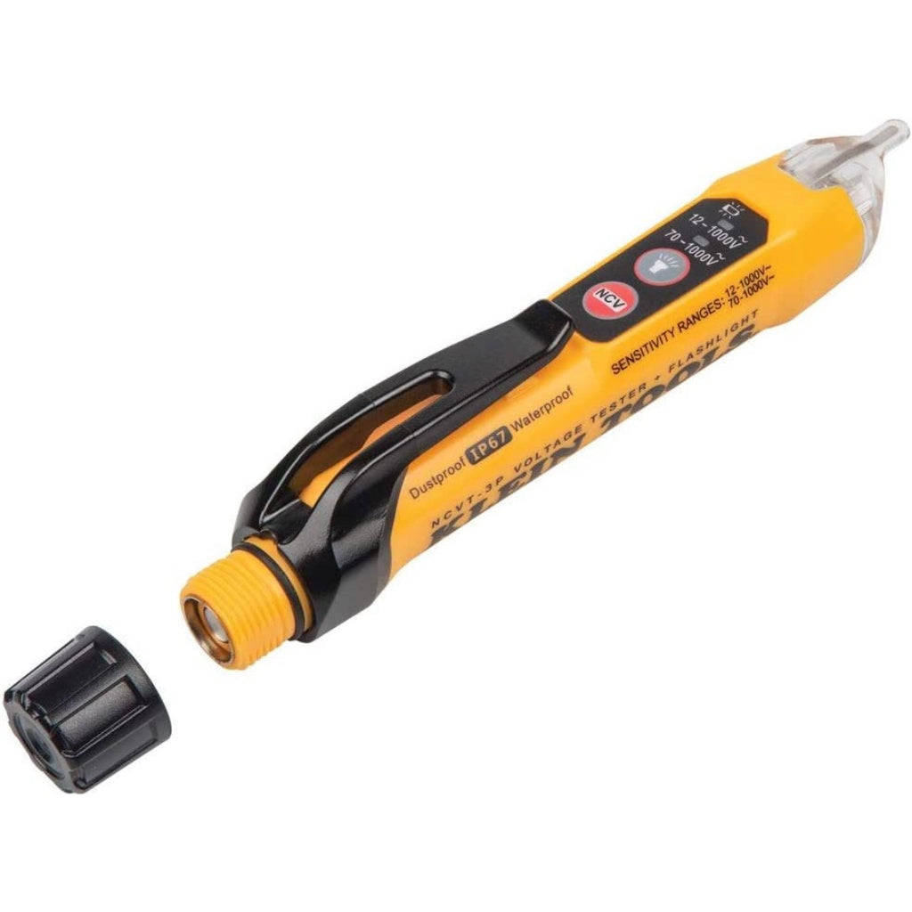 Klein Tools Dual-Range Non-Contact Voltage Tester With Flashlight x2 AAA Battery NCVT-3P